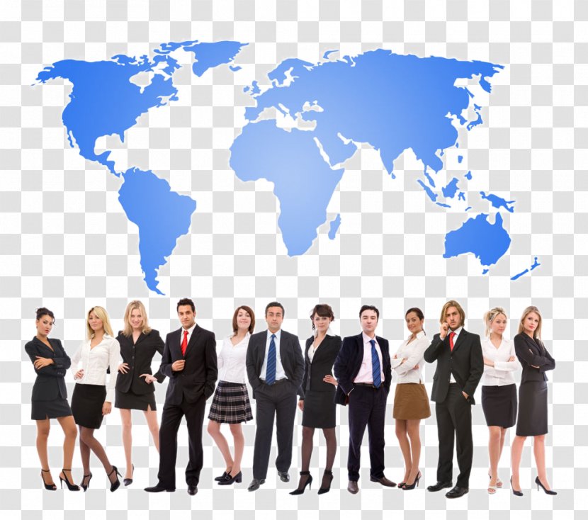 World Map Robinson Projection - Business People Transparent PNG