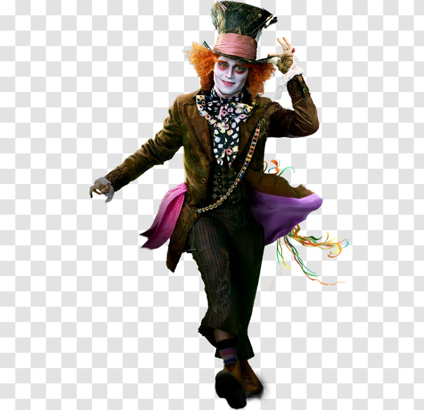 The Mad Hatter Queen Of Hearts Alice Red Tarrant Hightopp - Johnny Depp - In Wonderland Transparent PNG