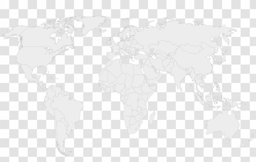 World Map Robinson Projection Namibia - Country Road Transparent PNG