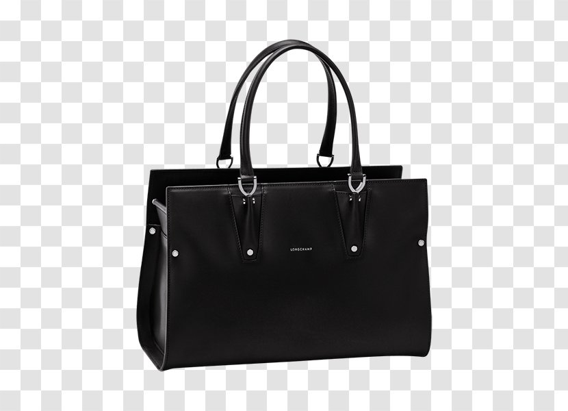 Longchamp Handbag Tote Bag Leather - Black Transparent PNG