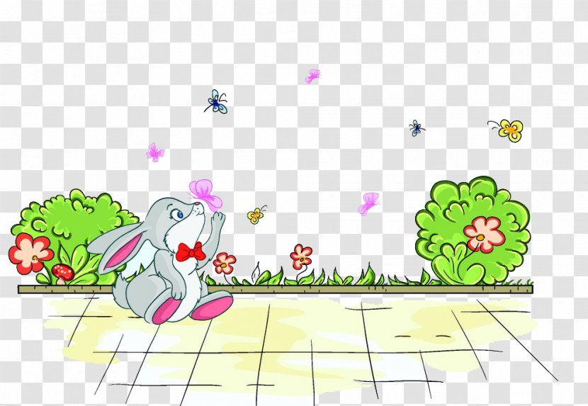 Cartoon Rabbit Illustration - Heart - Sitting Transparent PNG