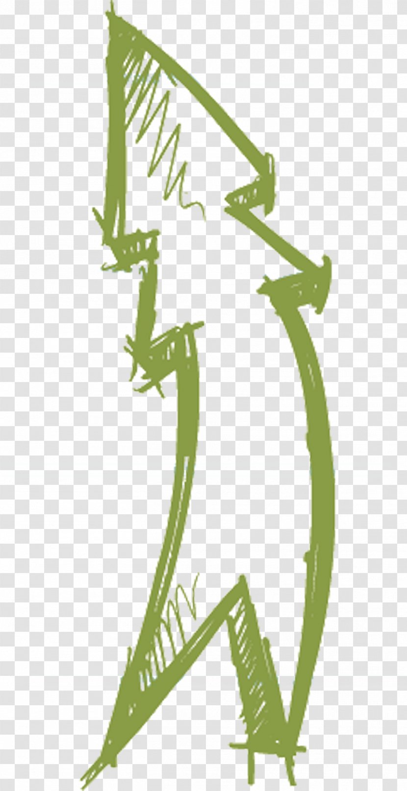 Arrow Graffiti - Green - Hand-painted Transparent PNG