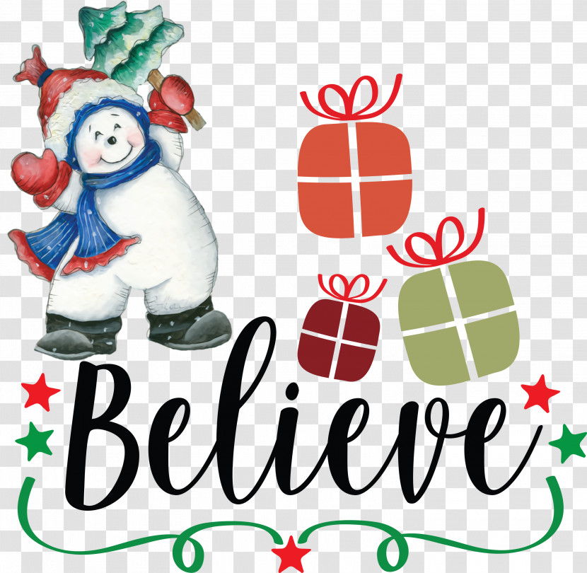 Believe Santa Christmas Transparent PNG