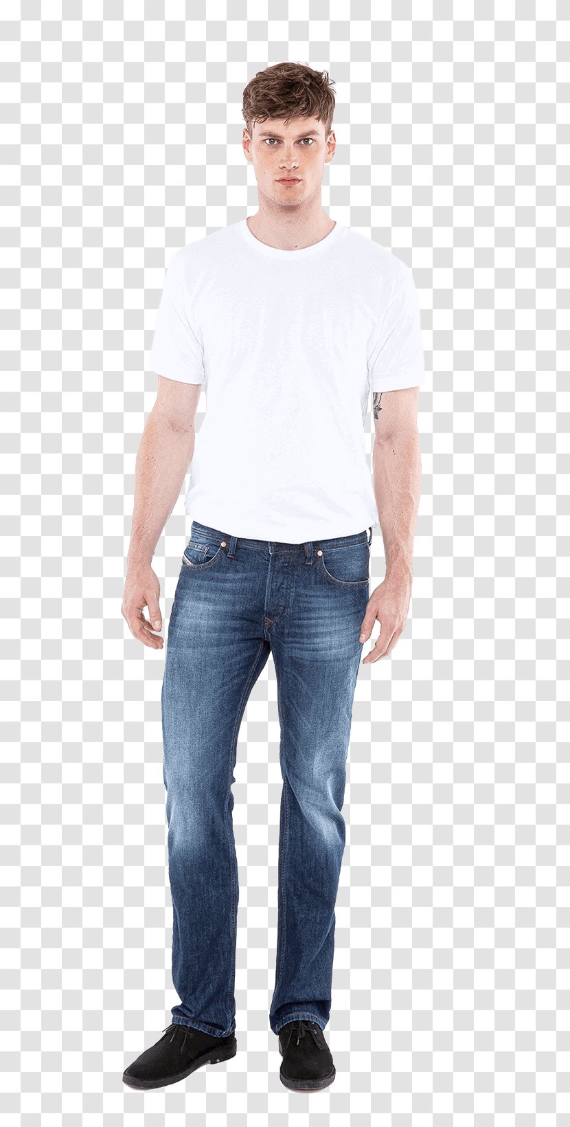 Jeans T-shirt Denim Sleeve - Abdomen - Casual Man Transparent PNG