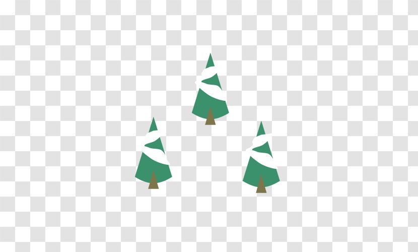 Green Tree With Snow. - Christmas Transparent PNG