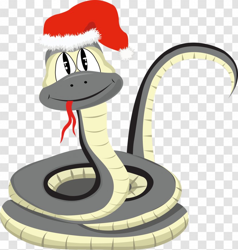 Snake Santa Claus Hat Clip Art - Cartoon Transparent PNG