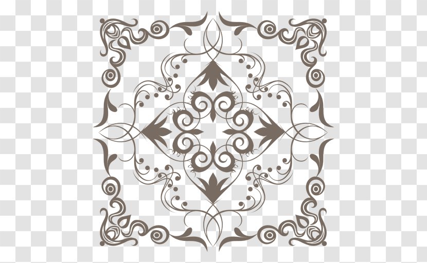 Ornament Visual Arts Decorative Floral Design - White - Wavy Transparent PNG