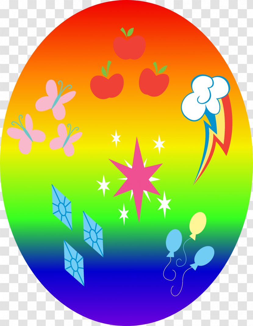Rainbow Dash Cutie Mark Crusaders Easter Egg Clip Art - Point - Circle Transparent PNG