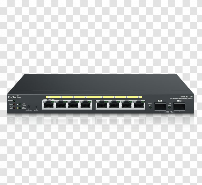 Network Switch Wireless Access Points Power Over Ethernet Gigabit - Electronics - Epygi Transparent PNG