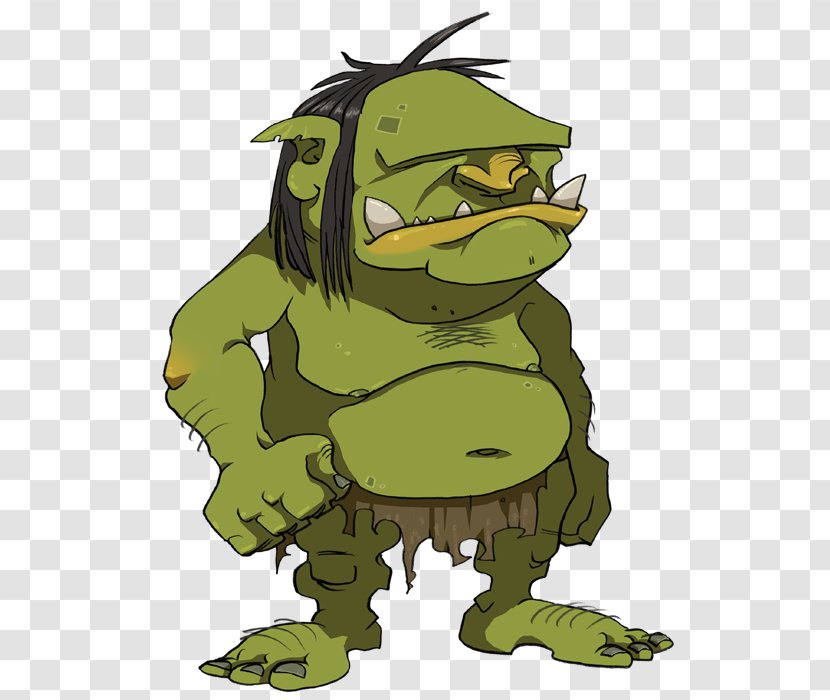 Ogre Cartoon Drawing - Green Character Transparent PNG