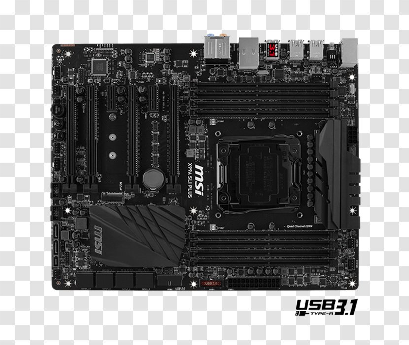 Motherboard Intel X99 MSI X99A Gaming 7 SLI PLUS - Computer Cooling - LGA 2011 Transparent PNG