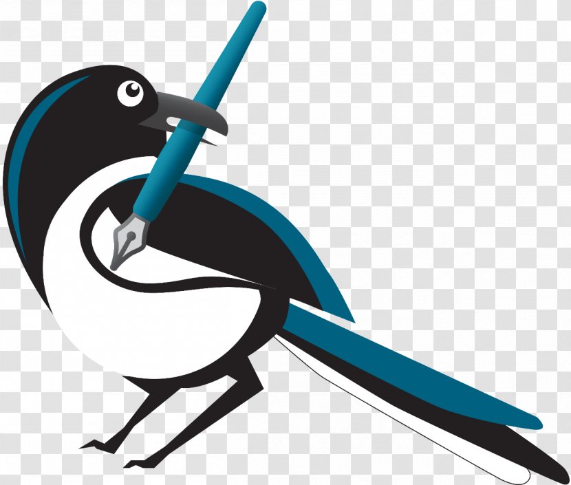 Writing Magpie Bird Email Clip Art - Artwork Transparent PNG