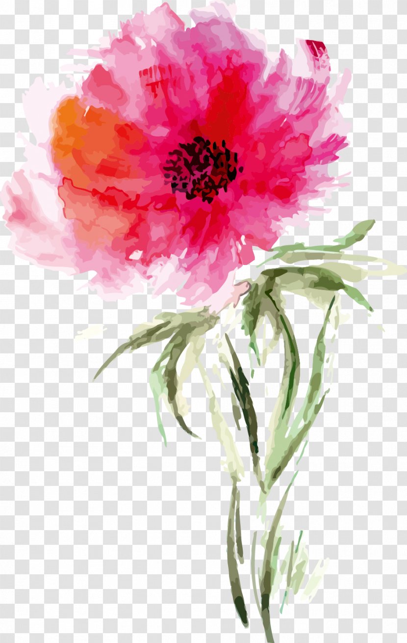 Watercolor Painting Flower Drawing Art - Calligraphy - Flowers Transparent PNG