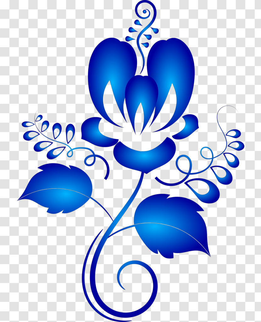 Blue Ornament Plant Flower Transparent PNG