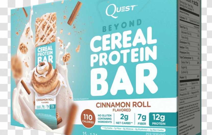 Protein Bar Chocolate Junk Food Cereal Cinnamon Roll - Flapjack Transparent PNG
