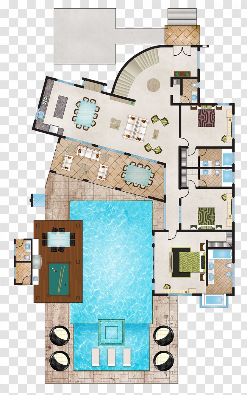 Villa 6mm BR Terrace Floor Plan Square - 6 Mm Caliber - Grade 1 Transparent PNG