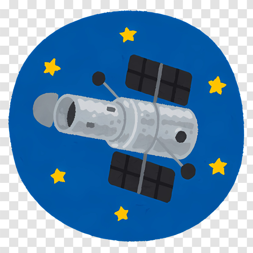 Icon - Space Satellite Illustration With Blue Background Transparent PNG