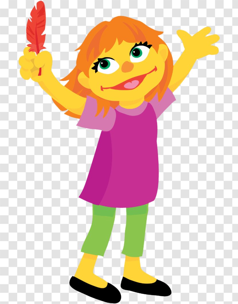 Sesame Street - Meet Julia - Costume Pleased Transparent PNG