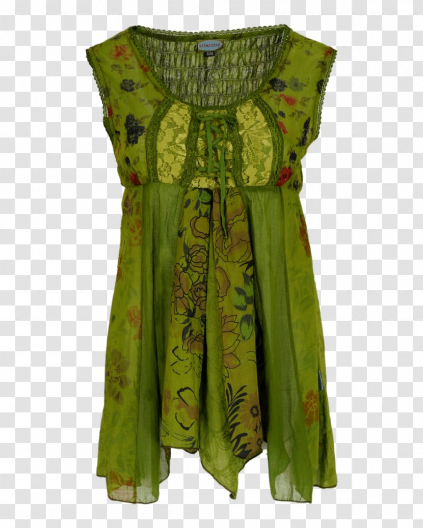 Dress Clothing Sleeve Blouse Green - Vest Transparent PNG