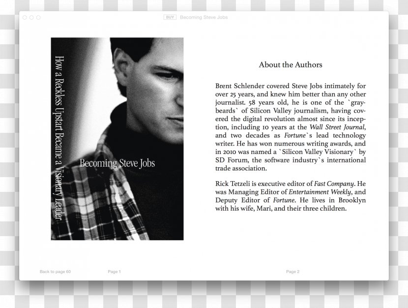 Becoming Steve Jobs Apple United States Biography Book - Chief Executive Transparent PNG
