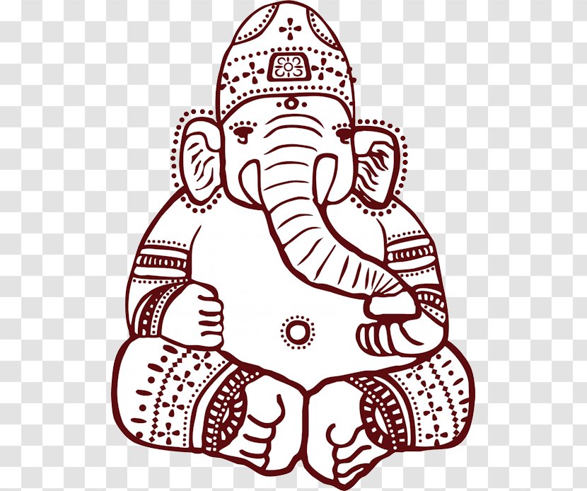 Ganesha Asian Elephant Mehndi Transparent PNG
