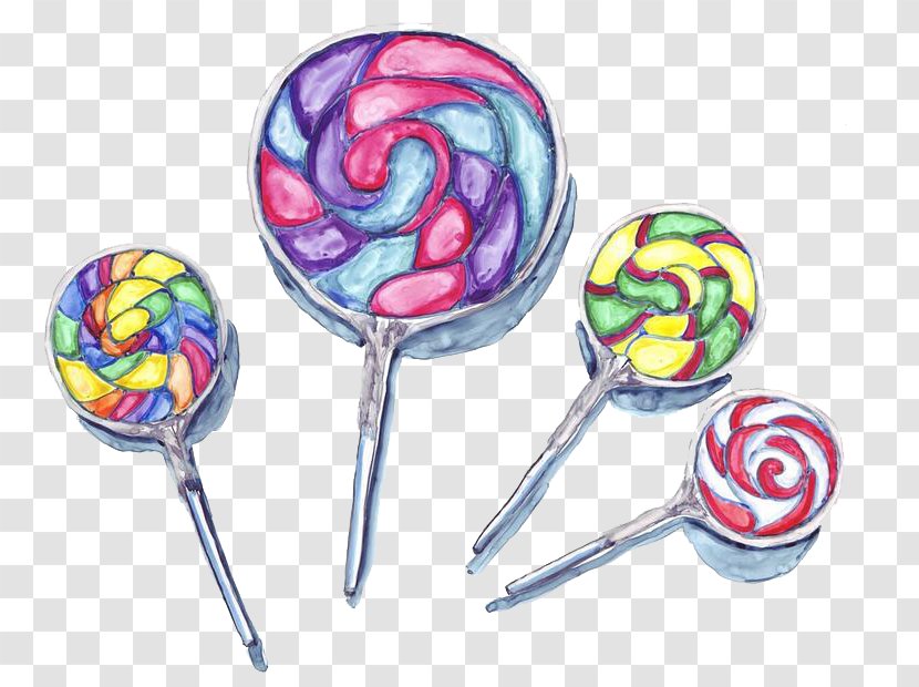 Lollipop Gummy Bear Watercolor Painting Candy - Tree Transparent PNG