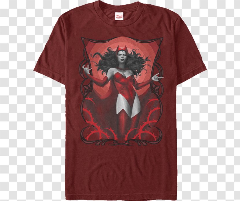 T-shirt Black Bolt Wanda Maximoff Klaw Clothing - Scarlet Witch Transparent PNG