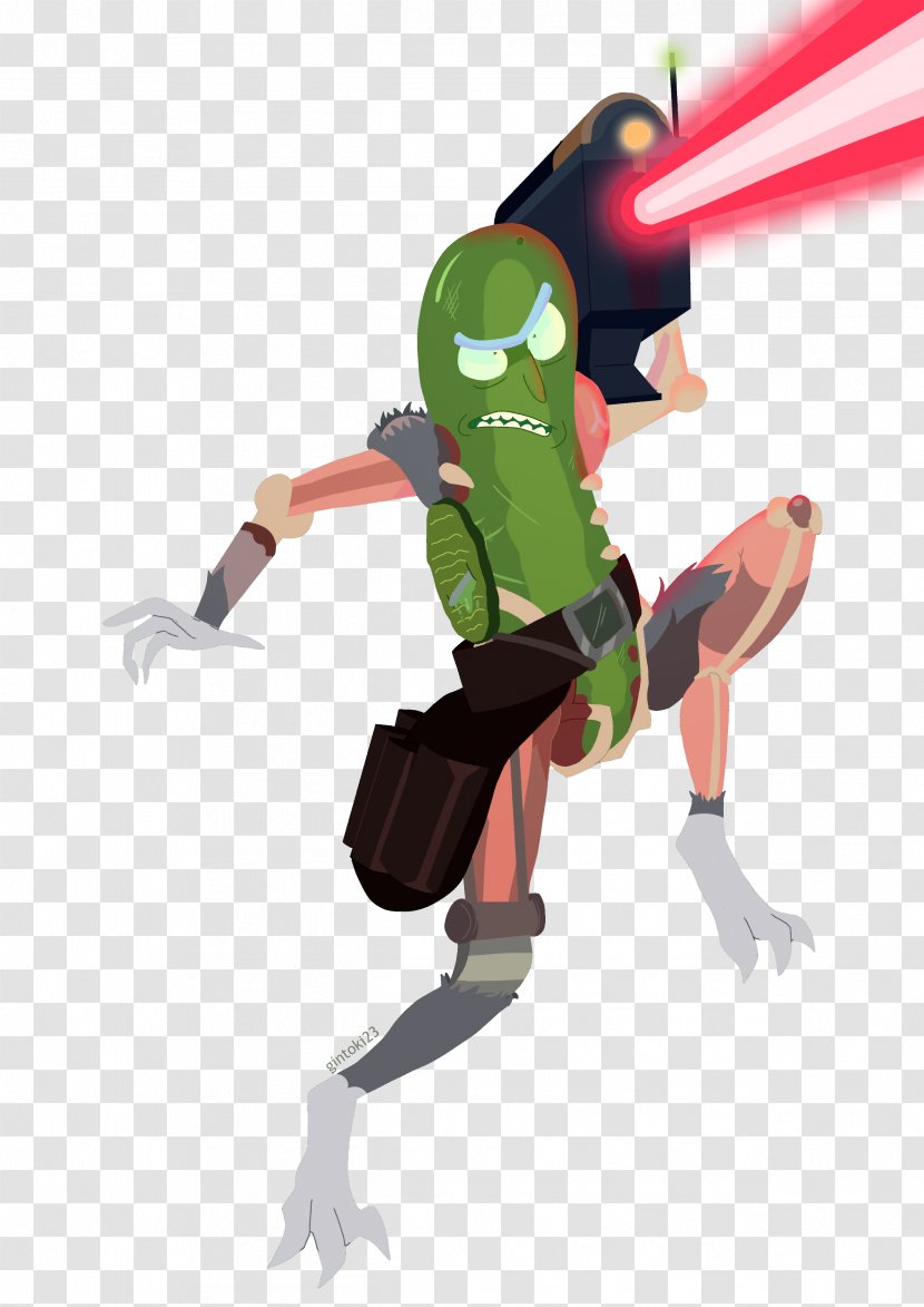 Pickle Rick Sanchez Pickled Cucumber Fan Art Pocket Mortys - Action Figure Transparent PNG