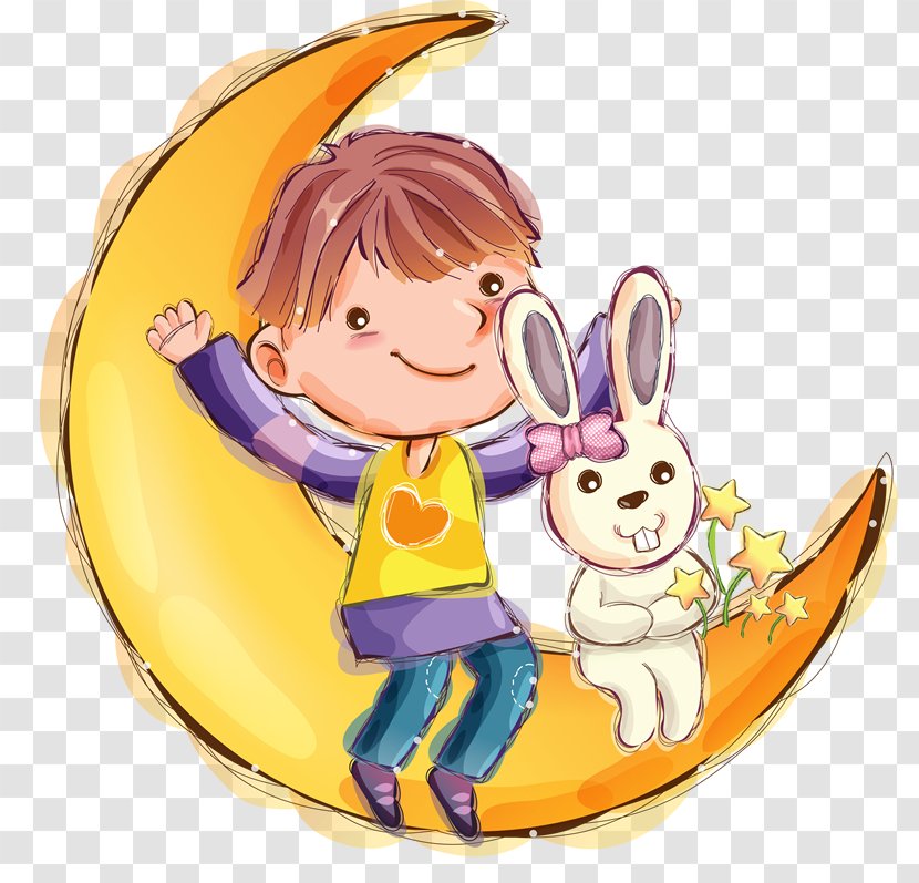 Full Moon Child Desktop Wallpaper Drawing - Fictional Character - Luna Transparent PNG
