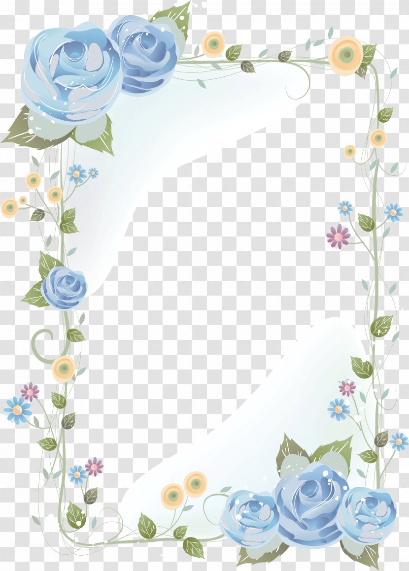 Paper Drawing Floral Design Clip Art - Rose Order - Dream Flower Borders Transparent PNG