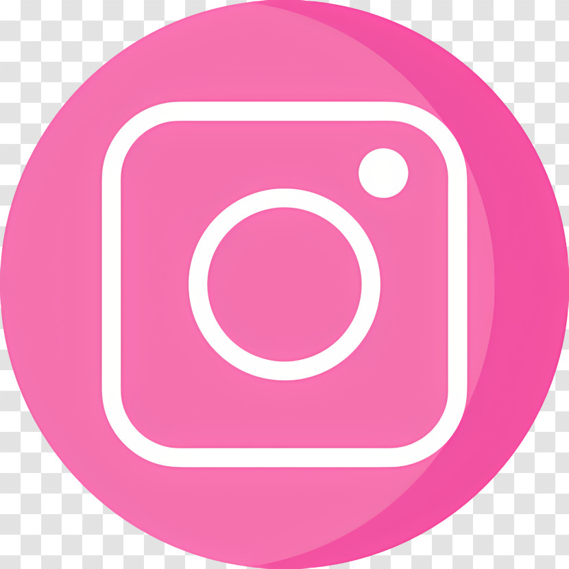 Instagram Logo - Pink Instagram Logo In Circle Design Transparent PNG