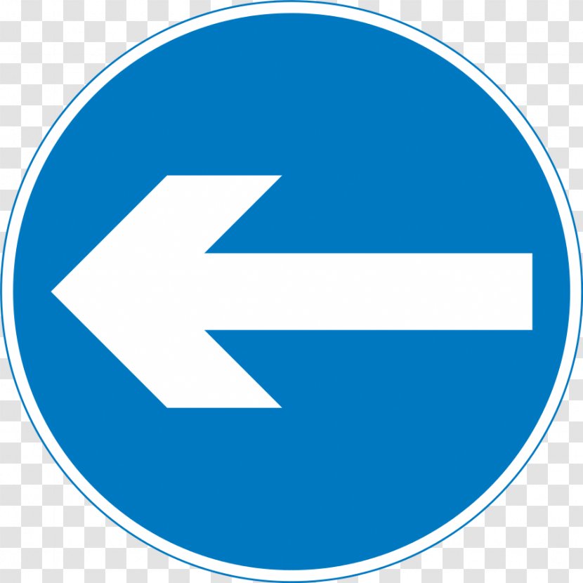 Road Signs In Singapore Traffic Sign Mandatory Regulatory - Bollard - Direction Transparent PNG