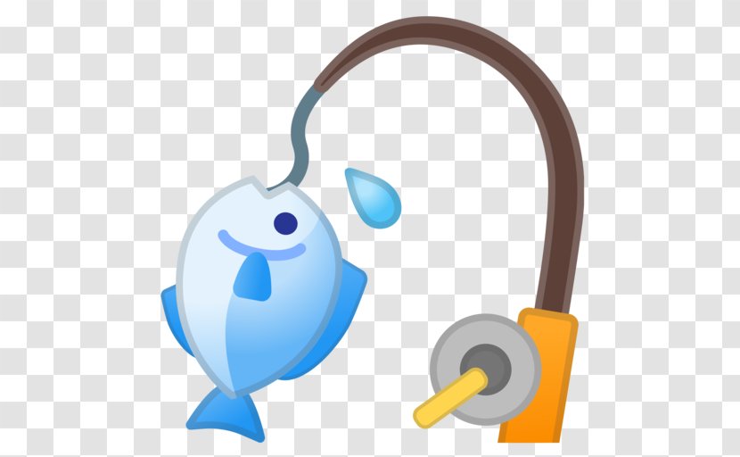 Emojipedia Fishing Rods Angling - Headset - Fish Cartoon Transparent PNG