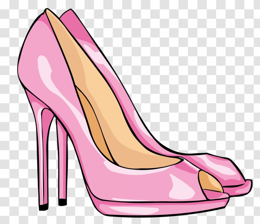 High-Heel Wedding Church High-heeled Shoe Footwear Clip Art - Pink - High Transparent PNG