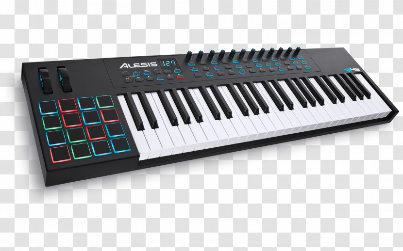 MIDI Keyboard Alesis Q88 Controllers Vmini Portable 25-Key USB-MIDI Controller - Flower - Musical Instruments Transparent PNG