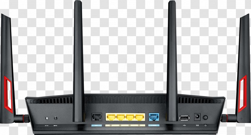 Wireless-AC3100 Dual Band Gigabit Router RT-AC88U Ethernet Wireless ASUS RT-AC3100 - Wirelessac3100 Rtac88u Transparent PNG