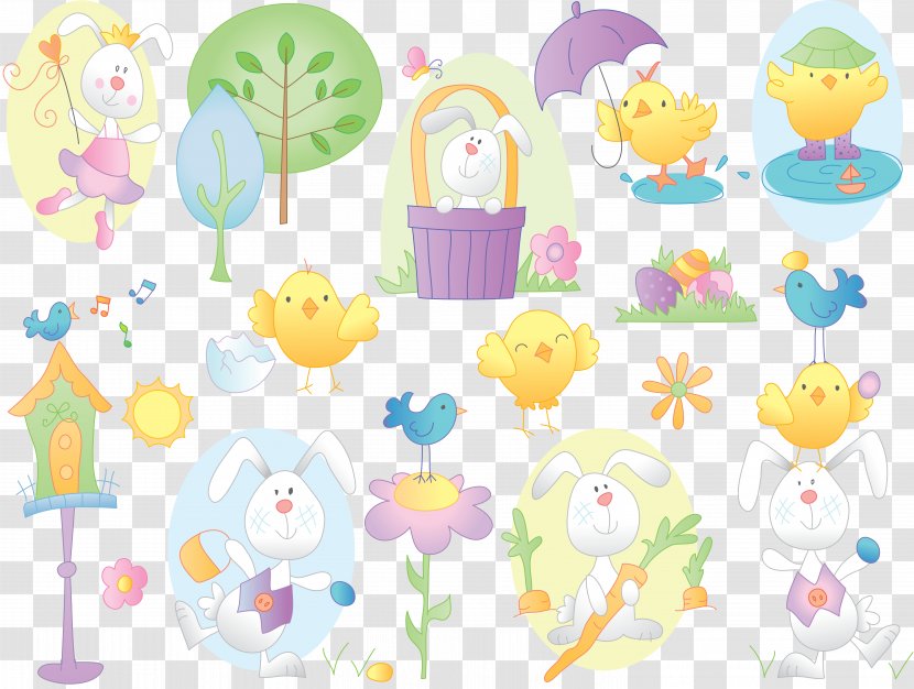 Easter Bunny Egg Clip Art - Happy Transparent PNG