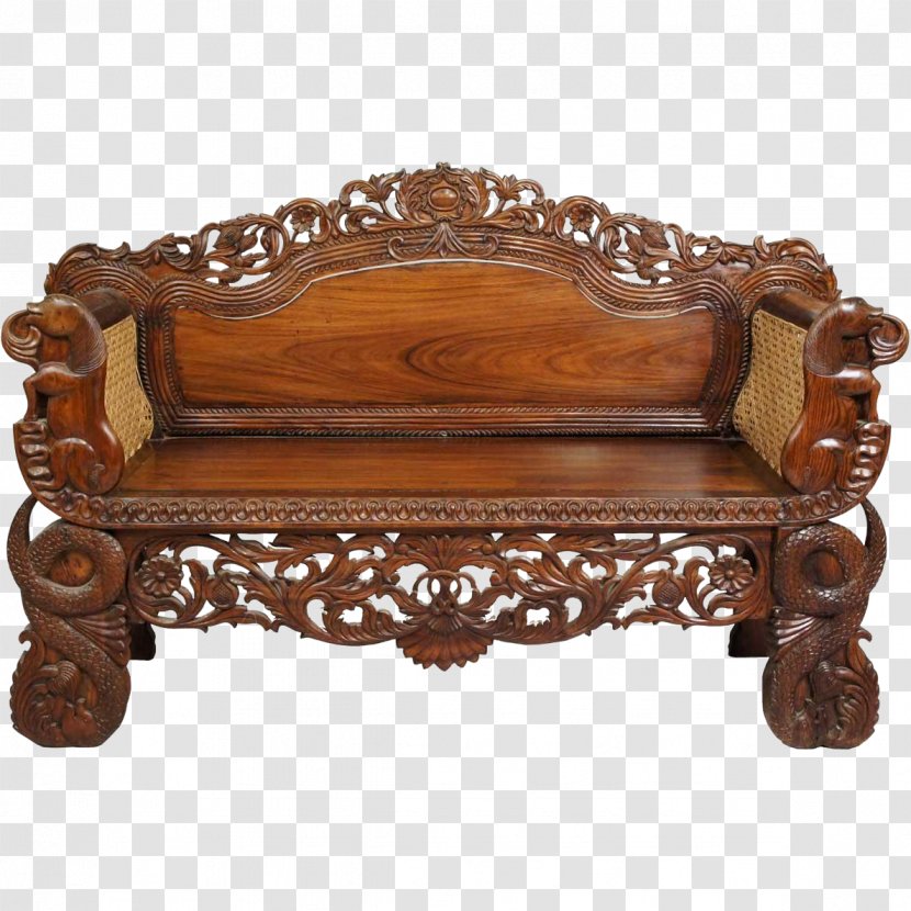 Furniture Table Wood Saharanpur Couch - Carving Transparent PNG