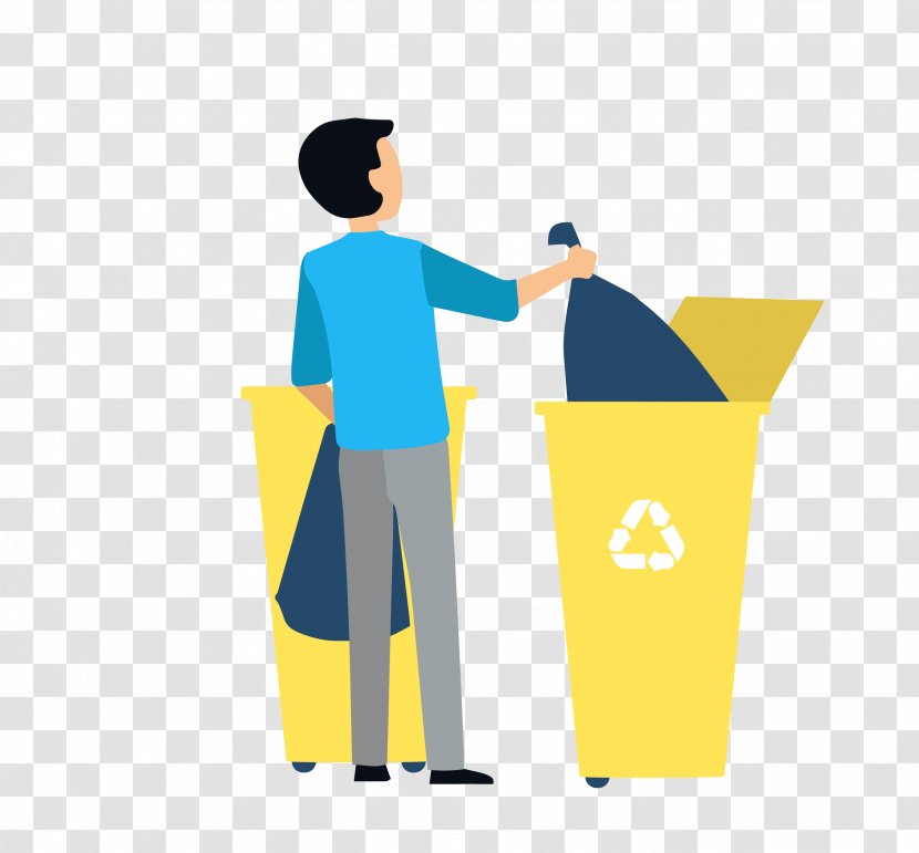 Waste Sorting Container - Yellow - Vector Cleaning Of Health Material Transparent PNG