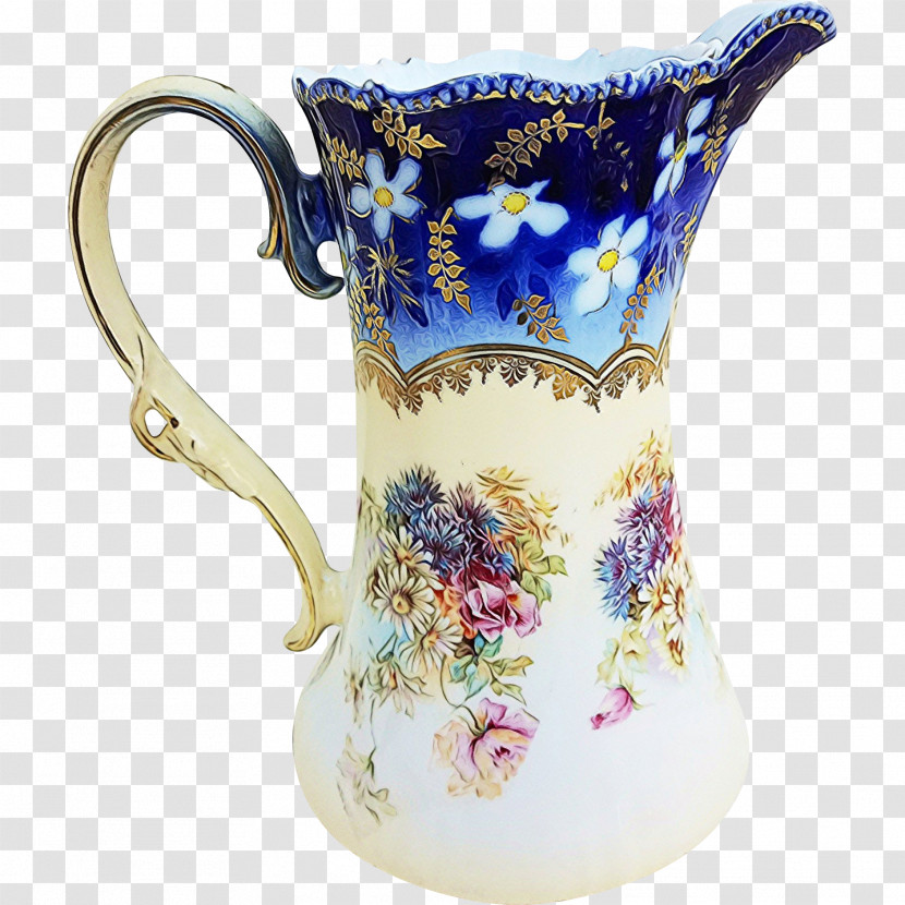 Jug Mug Porcelain Vase Cobalt Blue Transparent PNG