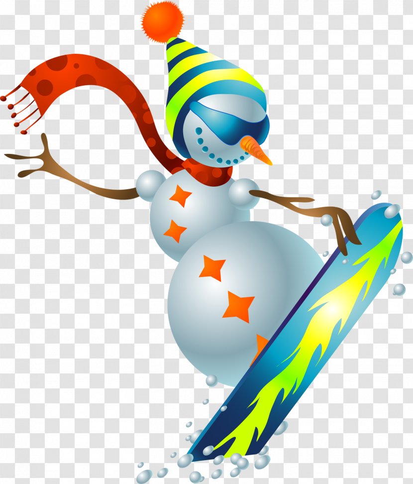 Snowman Royalty-free Photography Illustration - Royaltyfree - Hand-painted Cartoon Cool Skateboard Transparent PNG