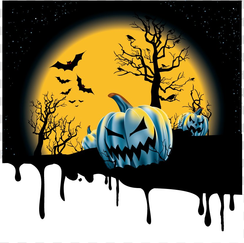 Halloween Jack-o'-lantern Euclidean Vector - Pumpkin Transparent PNG