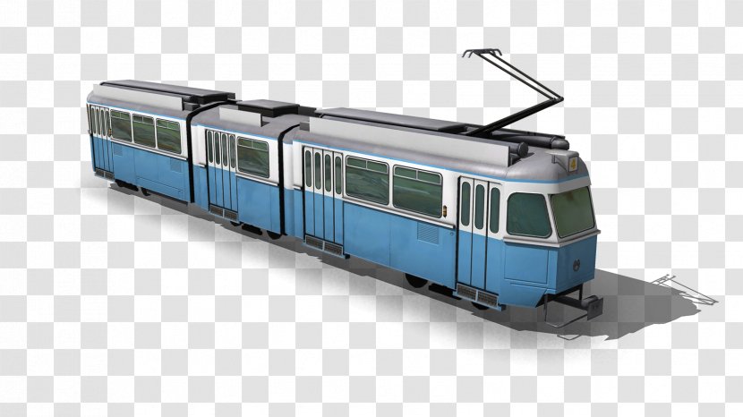 Tram Train Railroad Car Passenger Transport - Scale Model - Trains Transparent PNG
