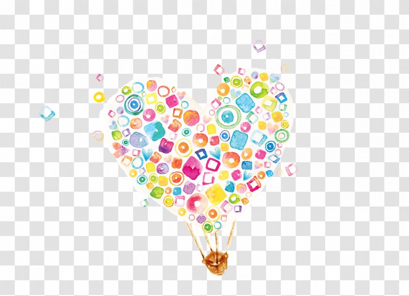 Watercolor Painting - Tree - Heart-shaped Parachute Transparent PNG