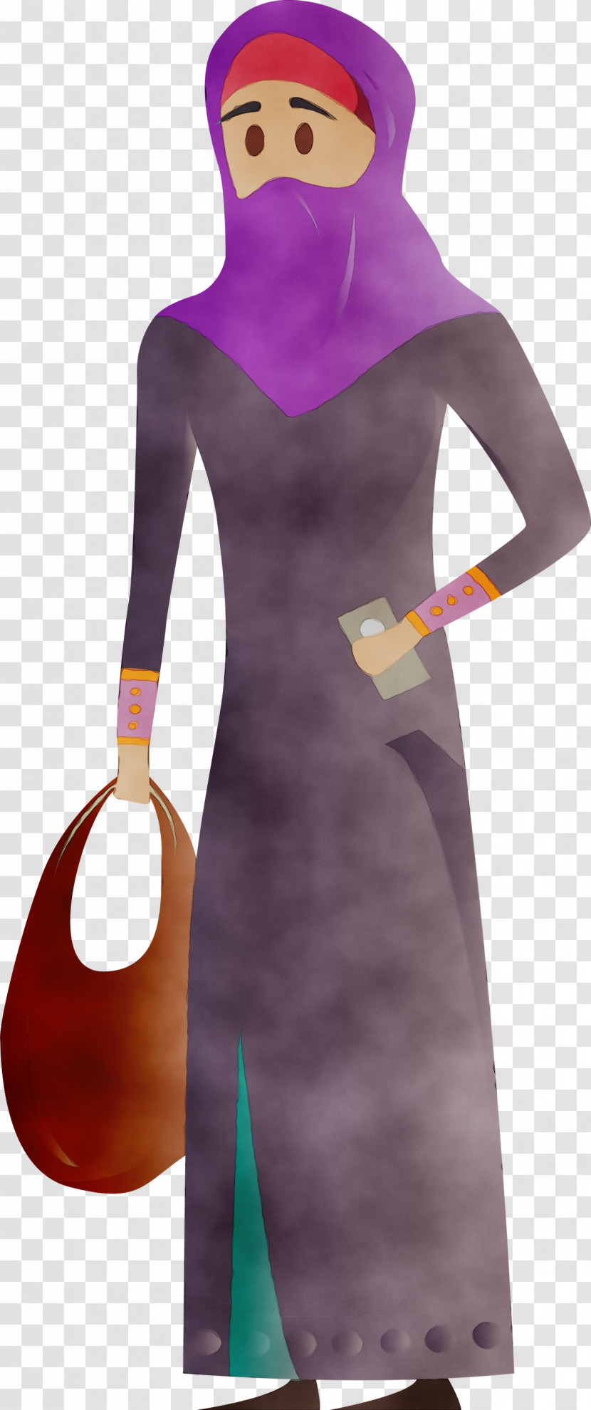 Clothing Purple Violet Neck Dress Transparent PNG