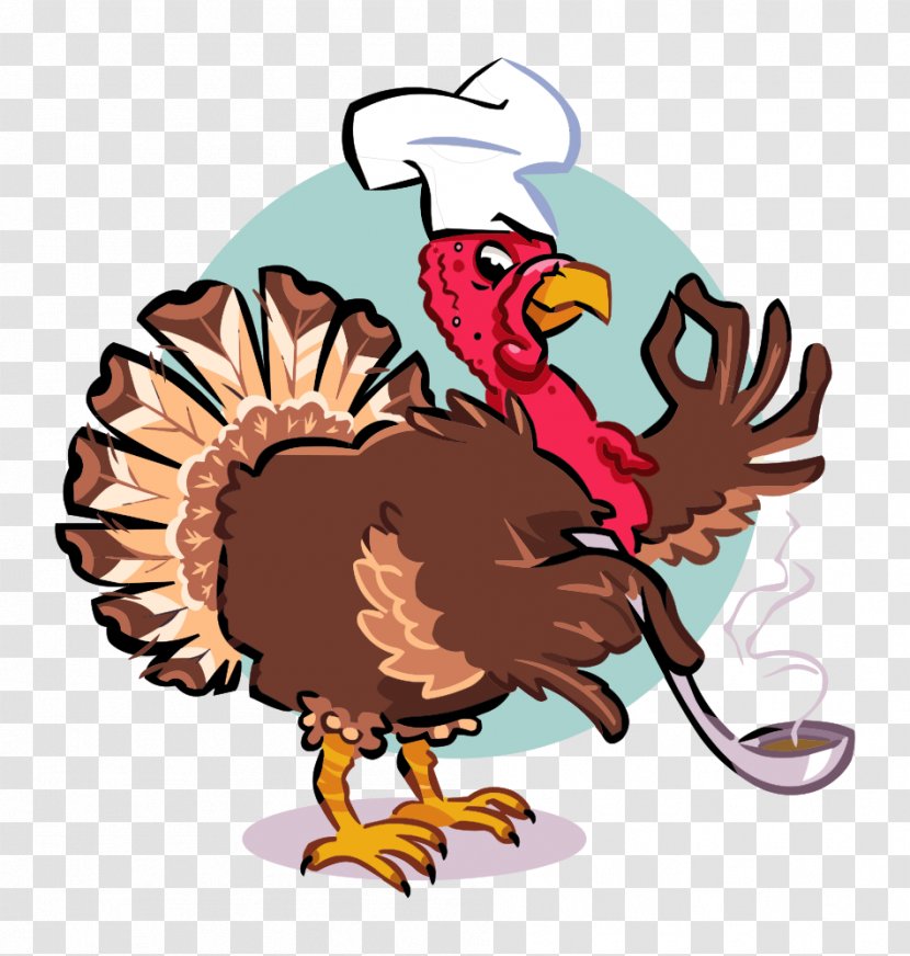 Turkey Meat Thanksgiving Dinner Clip Art - Galliformes - Cartoon Chef Transparent PNG