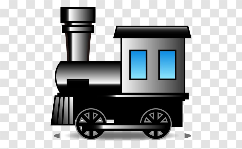 Train Steam Locomotive Engine Emoji Transparent PNG