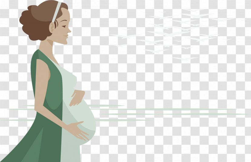 Woman Pregnancy Mother Illustration - Flower - Vector Of Pregnant Women Transparent PNG