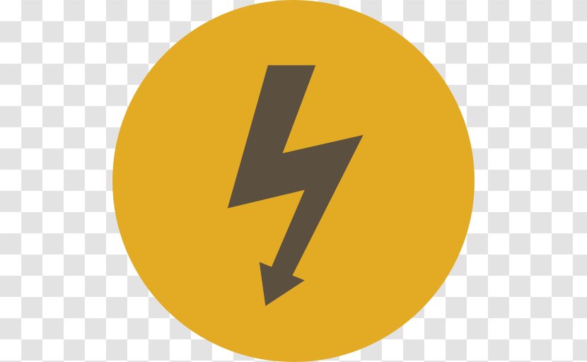 Electricity Symbol Icon Design High Voltage - Yellow Transparent PNG