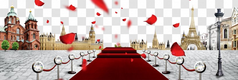Template YouTube Download Wallpaper - Red - Italian Style Petal Carpet Background Transparent PNG